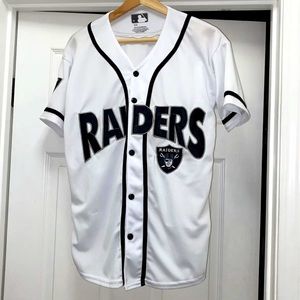 Raiders jersey men’s small baseball button up top